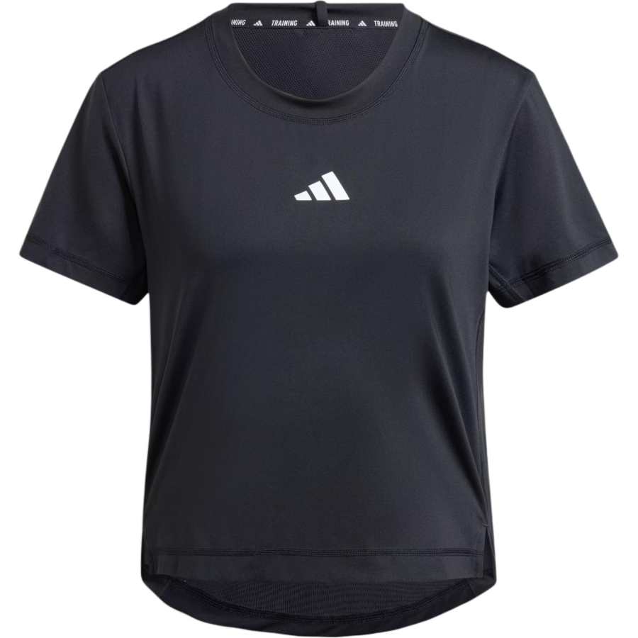 Adidas Adidas Brand Logo Print Crew Neck Pullover Short Sleeved Workout Clothing Women's Black