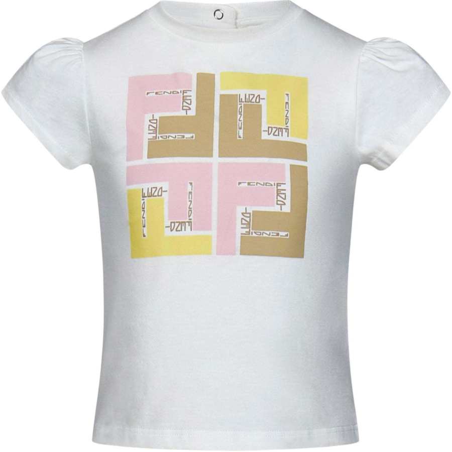 FENDI T Shirt White Infant And Toddler