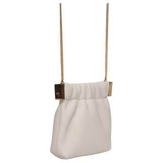 NANUSHKA Polyurethane PU Cloud Bag, Crossbody Bag, Shoulder Bag Mini Women's Ecru