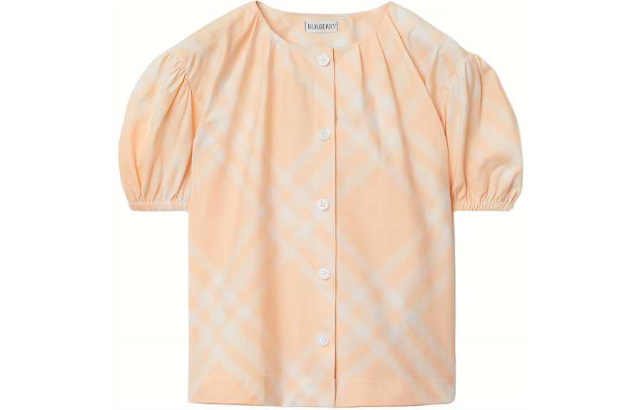 Burberry Shirt SS24 Peach Pink Kids'