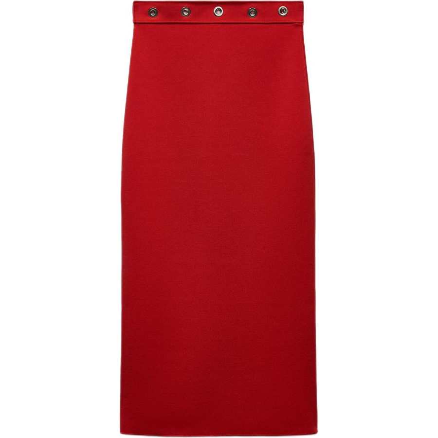 ZARA Casual Long Skirt Women's Red