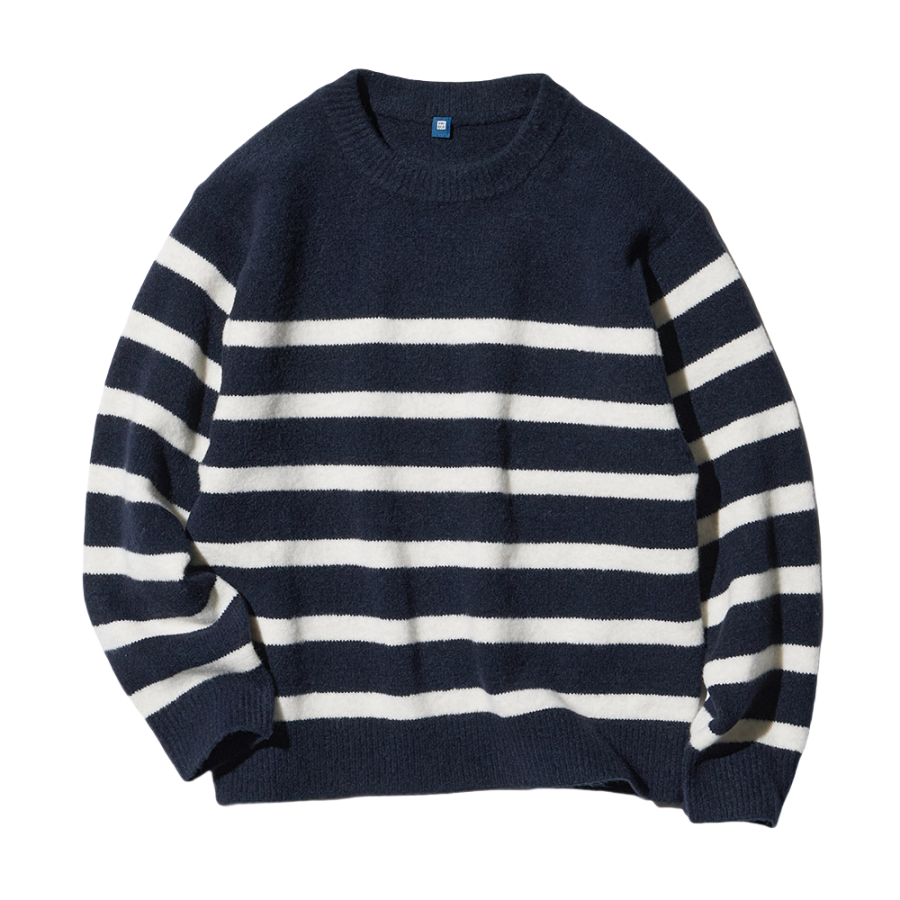 UNIQLO Sweater Souffle Yarn 69 Navy Blue Teenagers