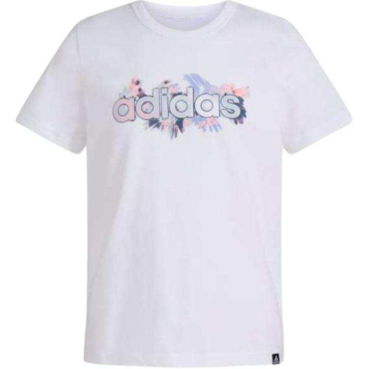 Adidas Adidas Kids' Apparel Short Sleeve Regular Fit Tee T Shirt White Kids'