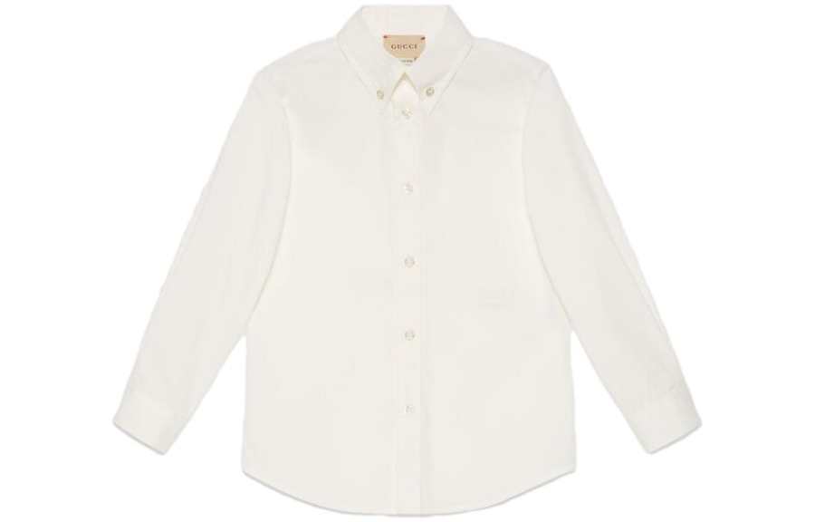 GUCCI Solid Color Kids' Top Autumn Spring Kids' White