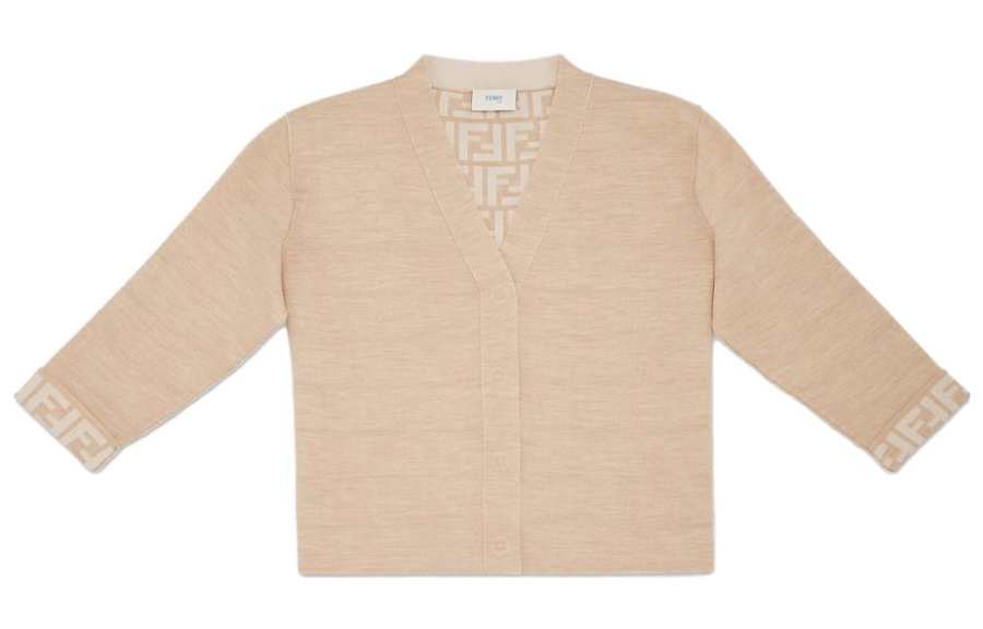 FENDI Kids Sweaters V Neck Moderate
