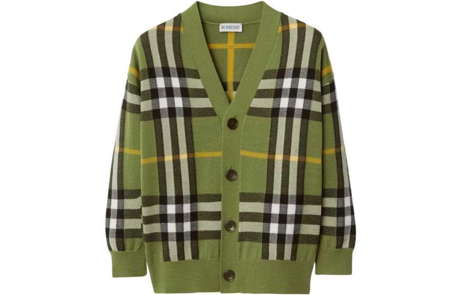 Burberry Sweater FW23 Green Kids'
