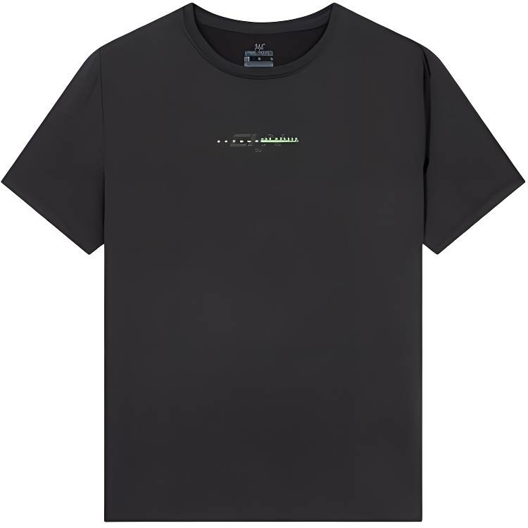 361° T Shirts Men's Super Black Crew Neck Moderate Straight Fit