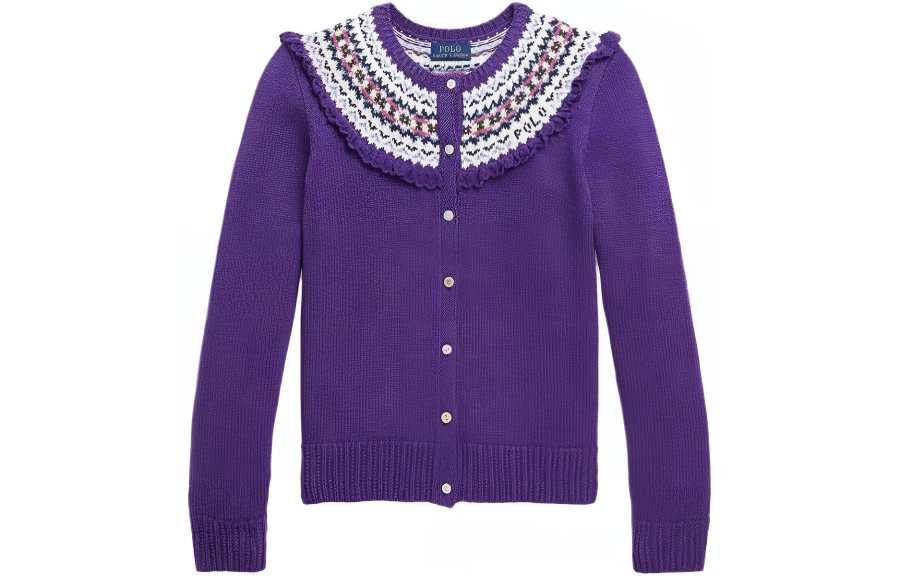Polo Ralph Lauren Sweater Kids' Apparel FW23 Purple Kids'