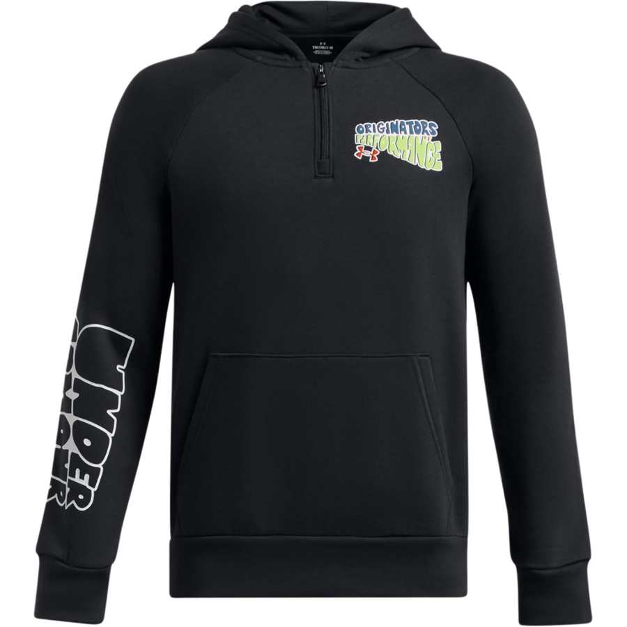 Under Armour Sweatshirt Rival Fleece Sketch Pack ¼ Zip Black Teenagers