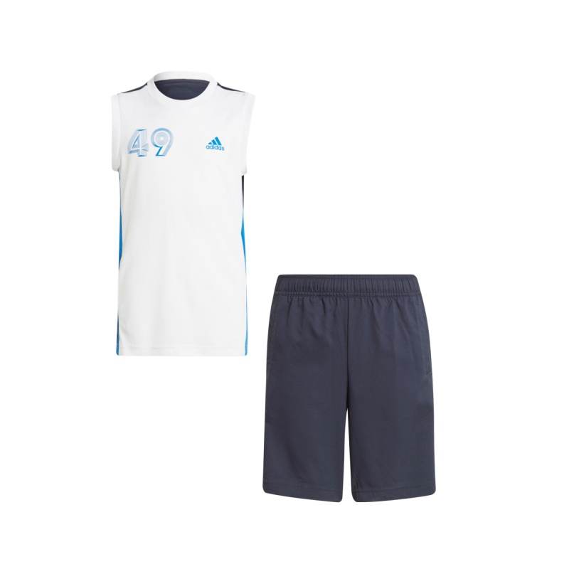 Adidas Adidas Casual Sportswear AEROREADY White/Legend Ink/Blue Children Aged 3 7 Years Old