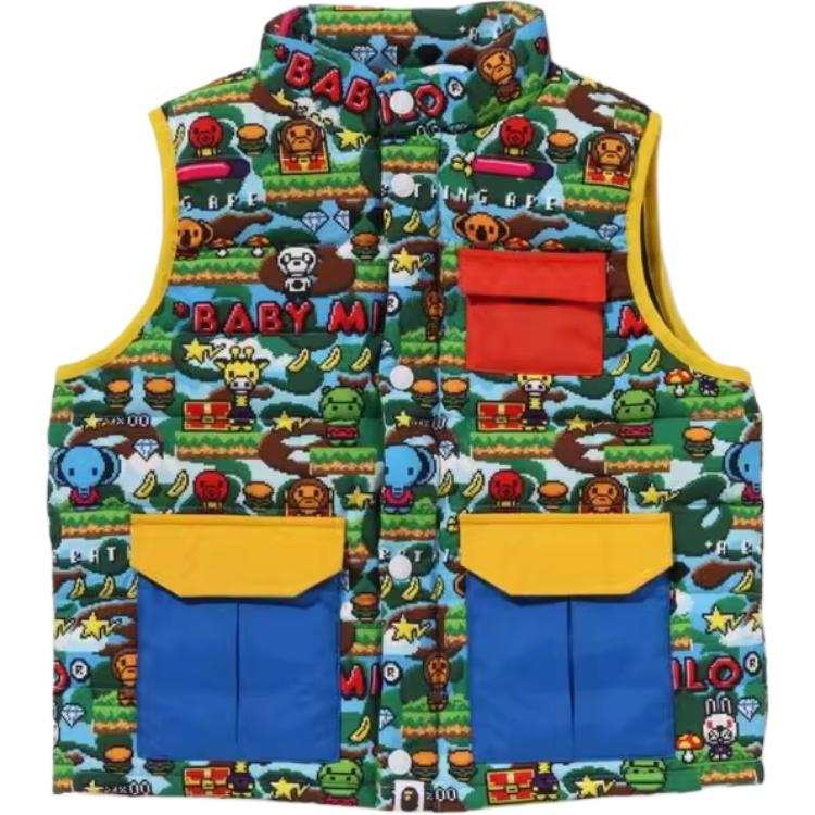 A BATHING APE A BATHING APE Down Vest Multicolor Infant And Toddler