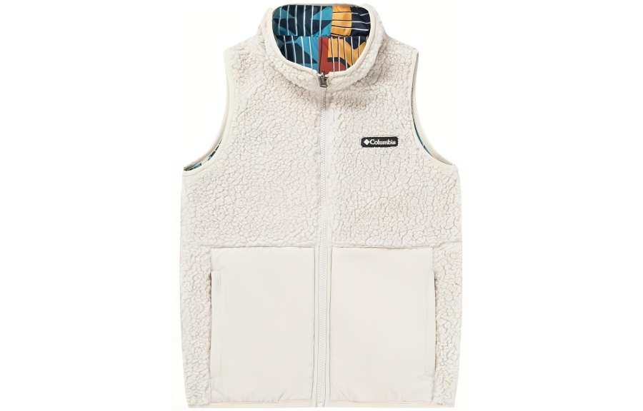 Columbia Kids Vests Stand Collar Thickened And Fleece Lined