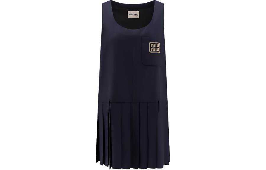 MIU MIU Sleeveless Dress Women's Black