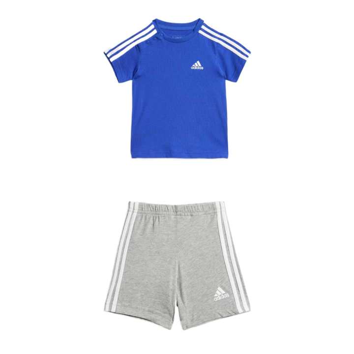 Adidas Adidas Casual Sportswear ESSENTIALSSport Semi Fluorescent Blue Medium Heather Gray Infant And Toddler