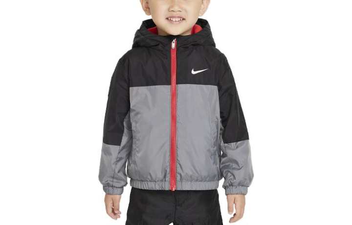 Nike Nike Kids' Top Kids' Apparel Fleece Lined Woven Jacket Smoke Gray Infant And Toddler