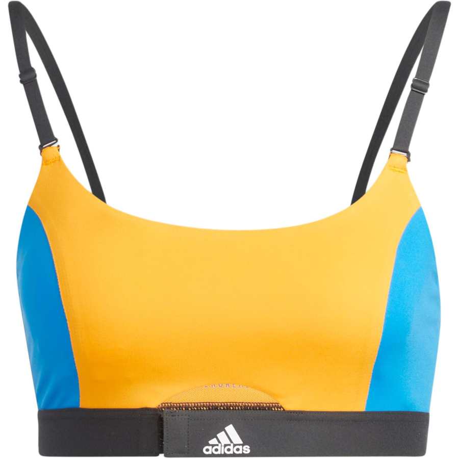 Adidas Adidas AEROIMPACT TRAINING BRA Sports Underwear Women's Orange Yellow/Bright Blue/Carbon Black