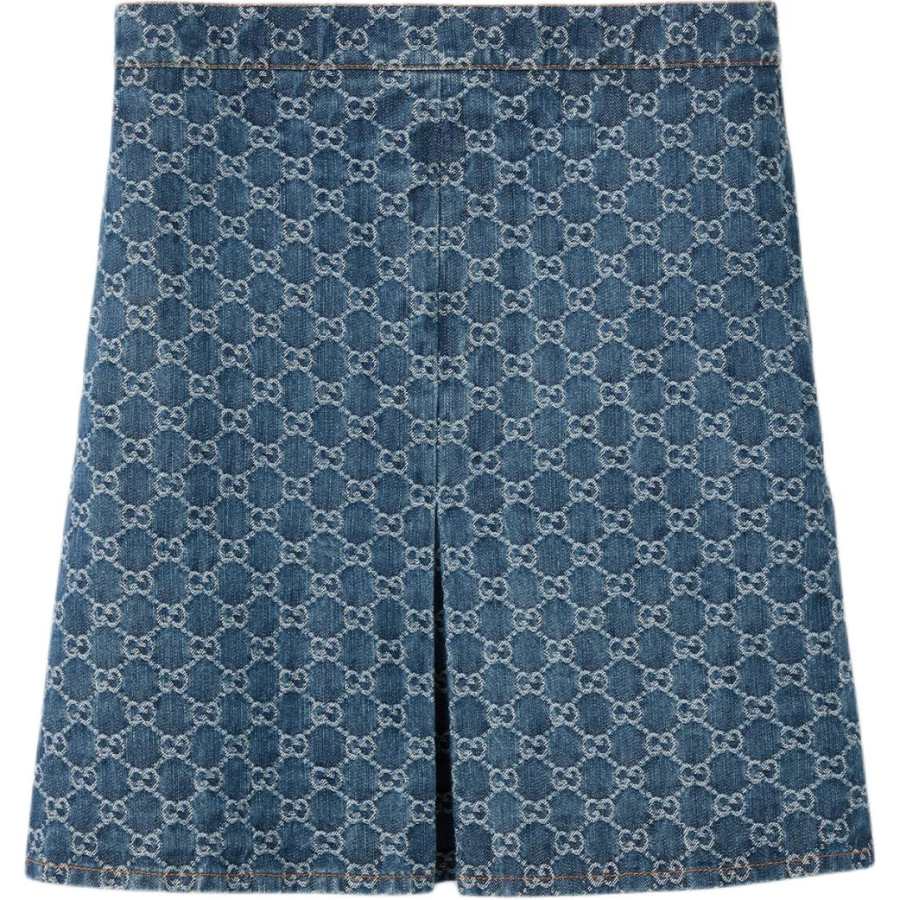 GUCCI Lido FW24 Denim Short Skirts Women's Blue