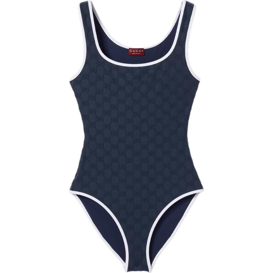Gucci contrast-trim swimsuit