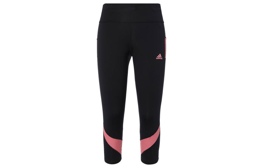 Adidas Adidas OWN THE RUN 3/4 TIGHTS Sports Pants Women's Black/Rose Red