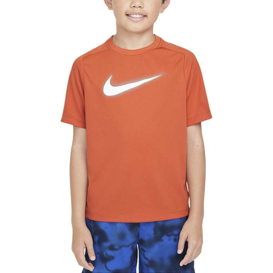Nike Nike Dri Fit T Shirt Orange Teenagers