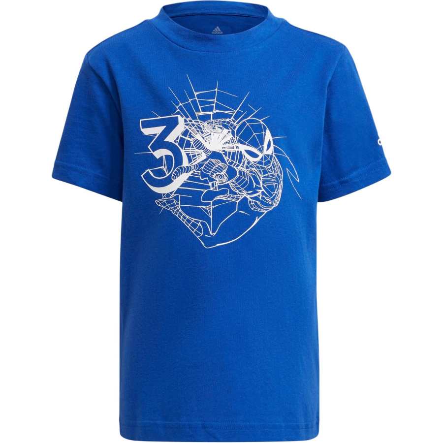 Adidas Adidas x Marvel T Shirt Avengers Royal Blue/White Children Aged 3 7 Years Old