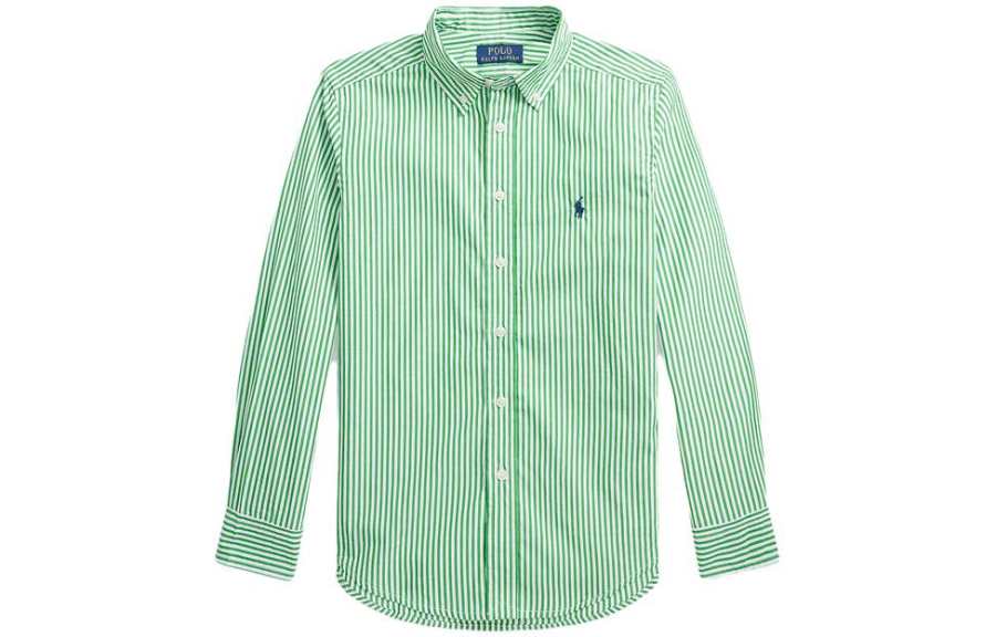 Polo Ralph Lauren SS23 Stripes Animal Pattern Shirt Spring Fall Teenagers