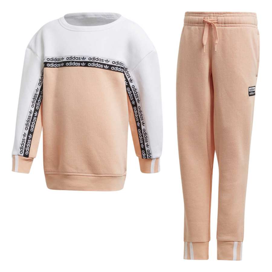 Adidas Originals Casual Sportswear Coral Powder Children Aged 3 7 Years Old