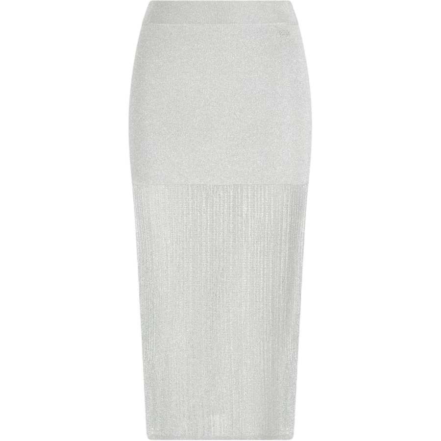Armani Exchange lurex midi pencil skirt