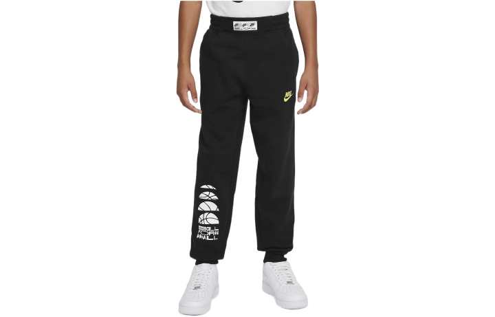 Nike Nike Knitted Sweatpants Logo Print Fleece Lined Black Kids'