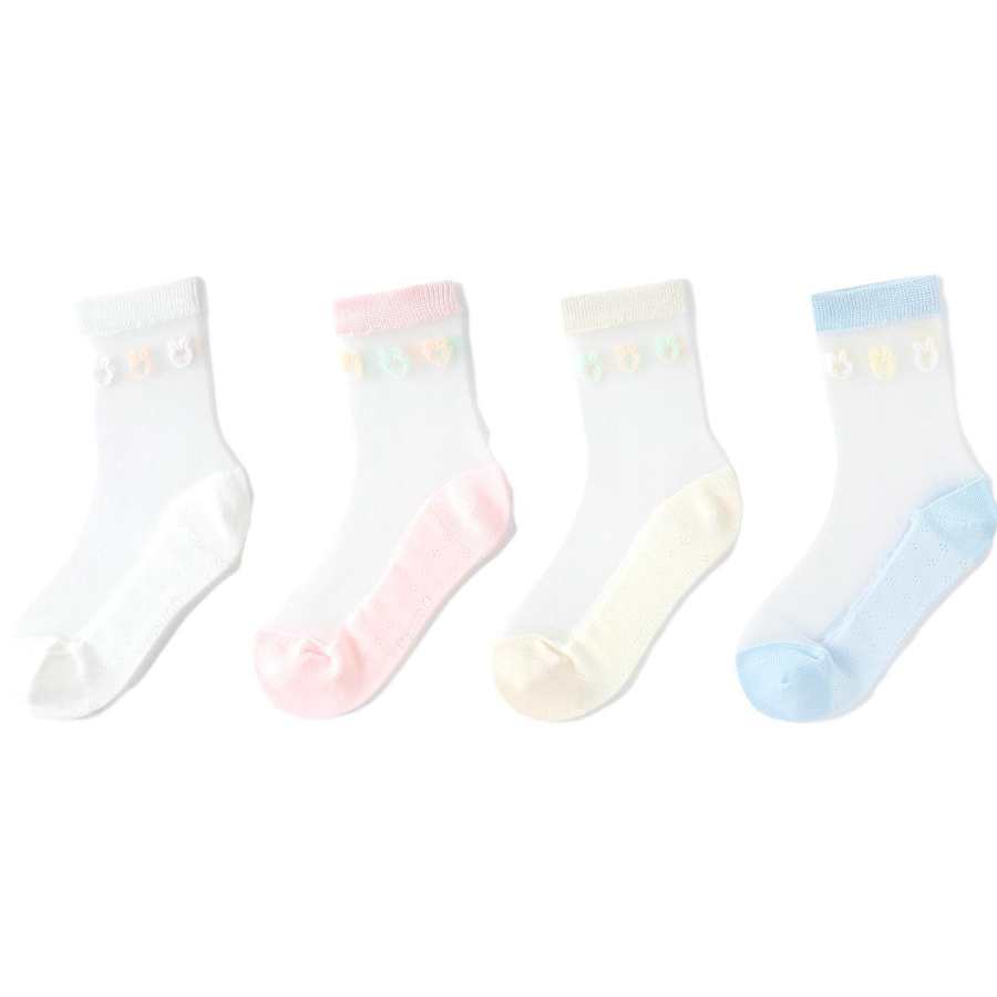YeeHoO Kids Socks 4 Pack Mixed Color Kids'