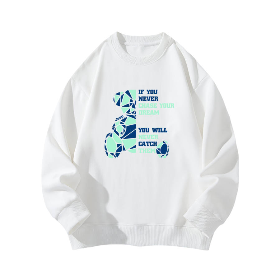 Jeep Grade School Sweatshirts Crew Neck Thickened