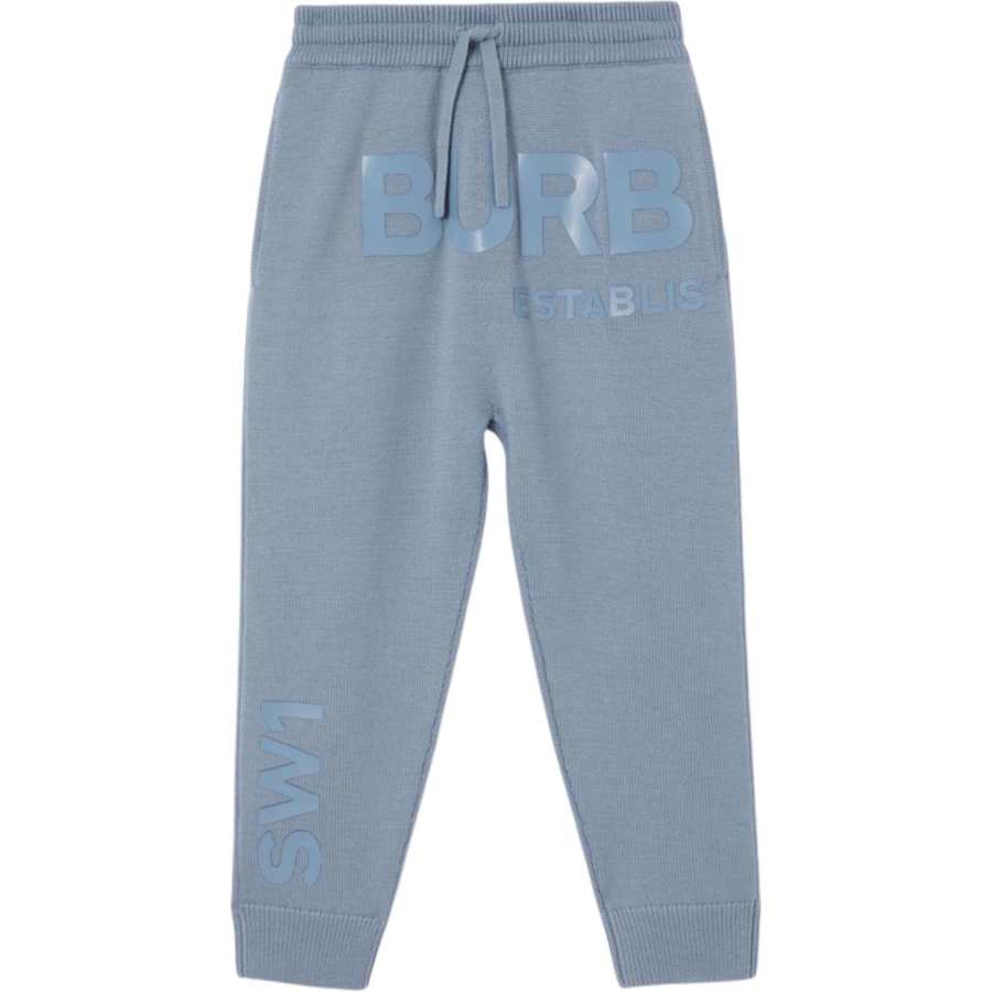 Burberry Kids' Burberry SS22 Knitted Sweatpants Blue