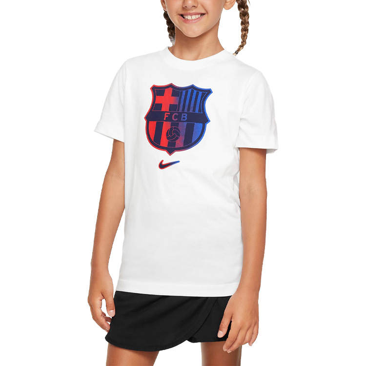 Nike Nike FC T Shirt Barcelona White Teenagers