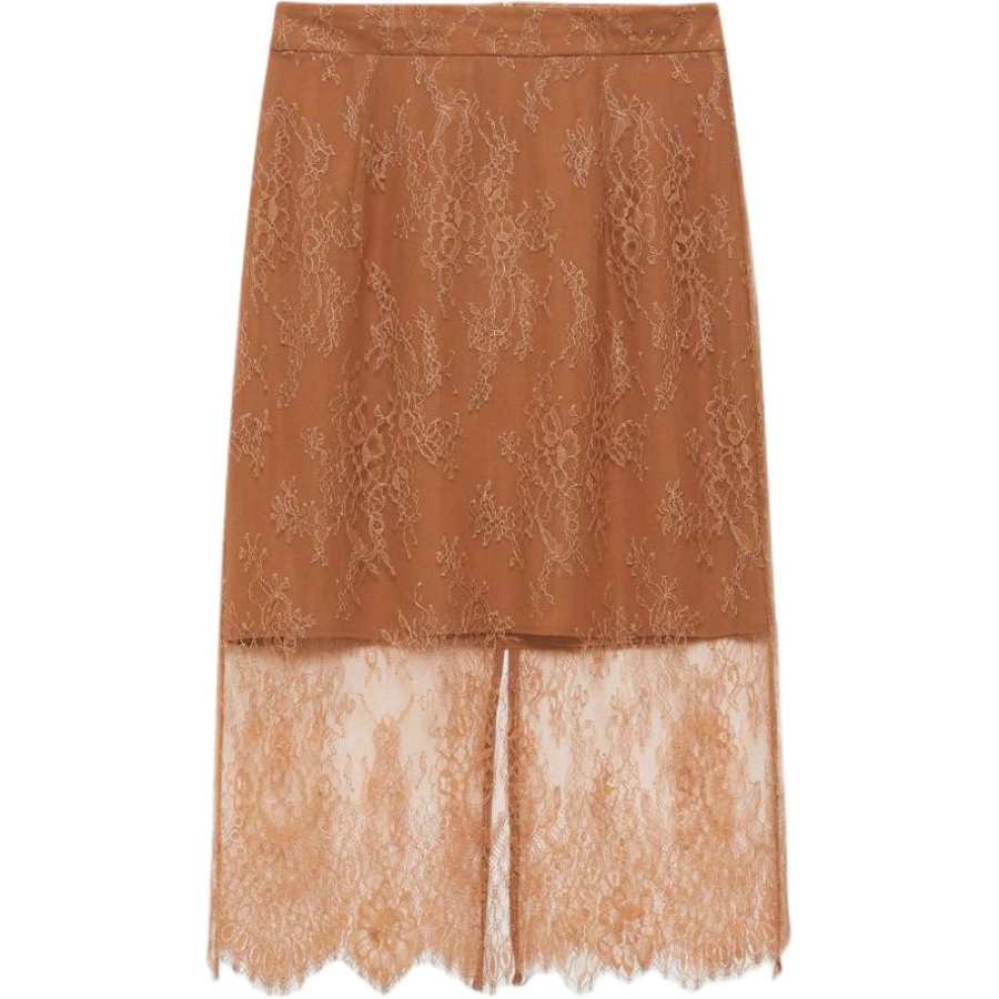 Marella Casual Long Skirt Women's Camel