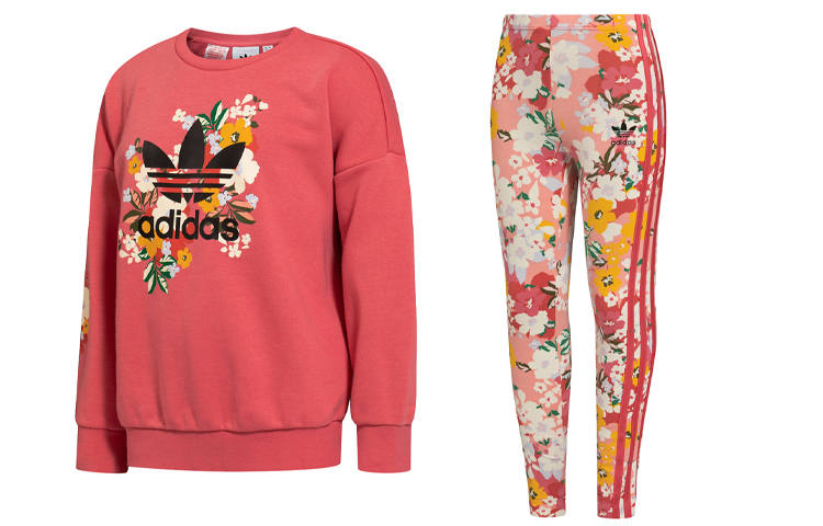 Adidas Originals Casual Sportswear CREW SET Pink Kids'