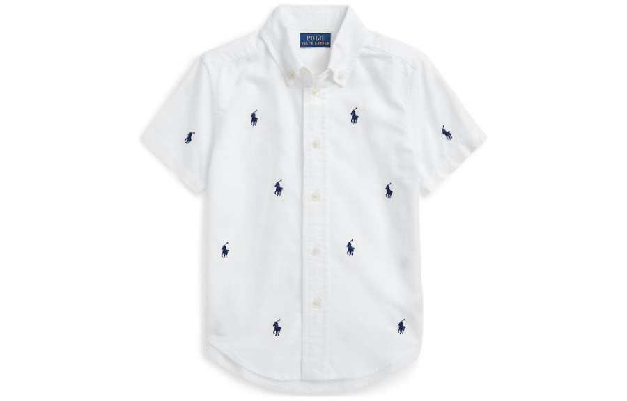 Polo Ralph Lauren SS23 Solid Color Kids' Top Summer Kids' White
