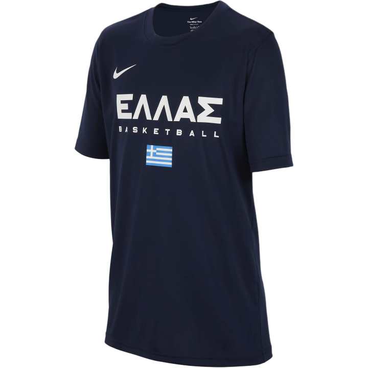 Nike Nike Dri Fit T Shirt Greece Collegiate Marine Blue Teenagers