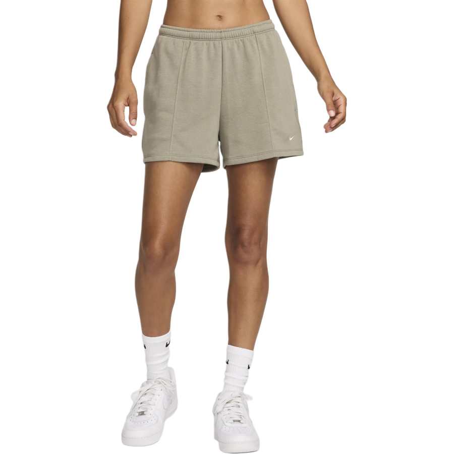 Nike Nike Women's Mid Rise 10cm Approx. French Terry Shorts Sports Shorts Women's Khaki