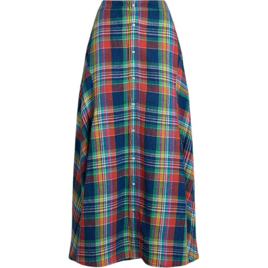 Polo Ralph Lauren Plaid Linen Skirt