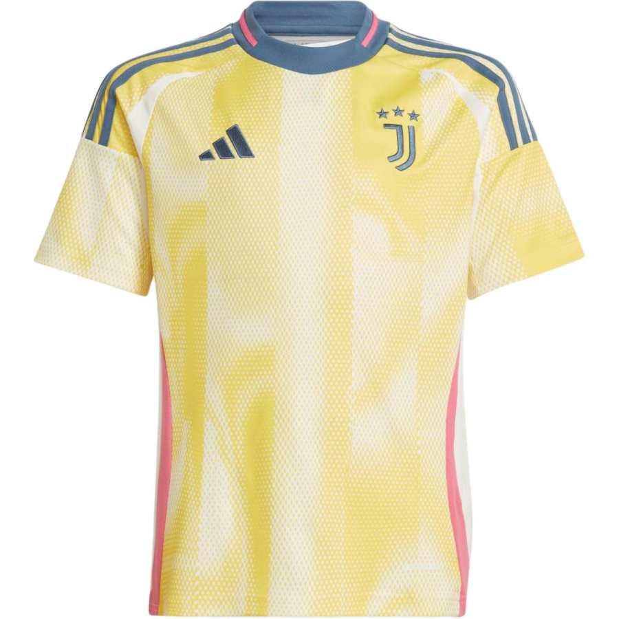 Adidas Adidas Juventus SS24 T Shirt Yellow White Teenagers