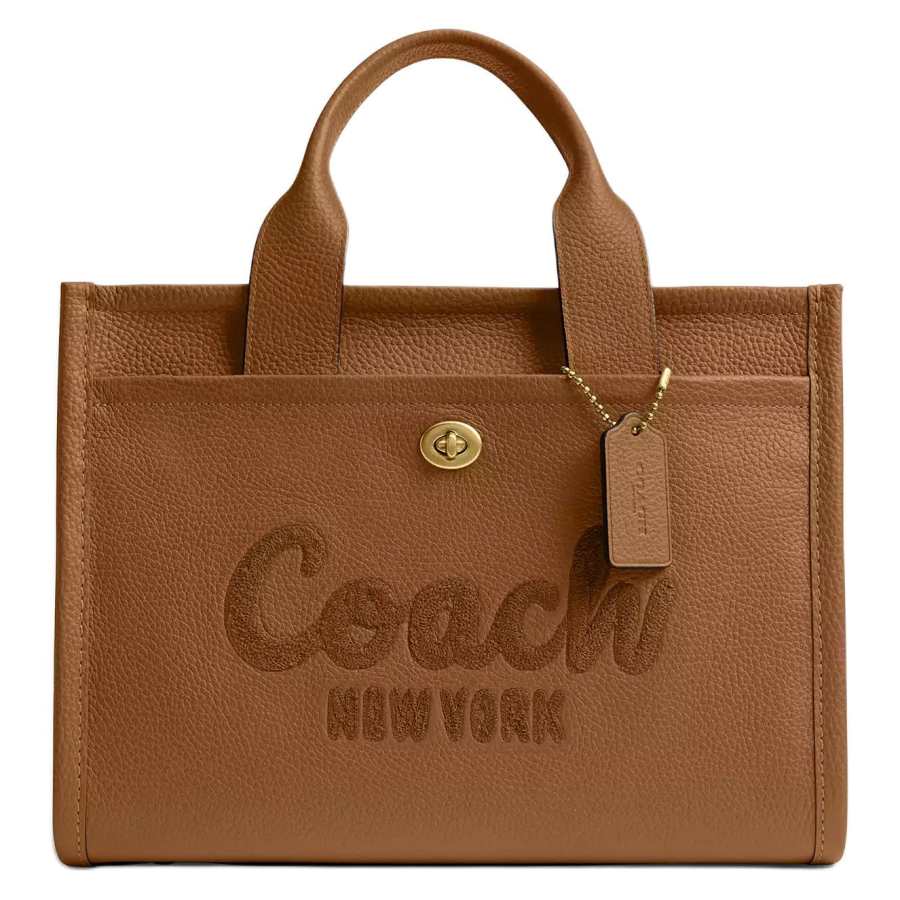 COACH Cargo Leather Tote Bag, Shopping Bag, Shoulder Bag, Crossbody Bag, Handbag Large Women's Honey Brown
