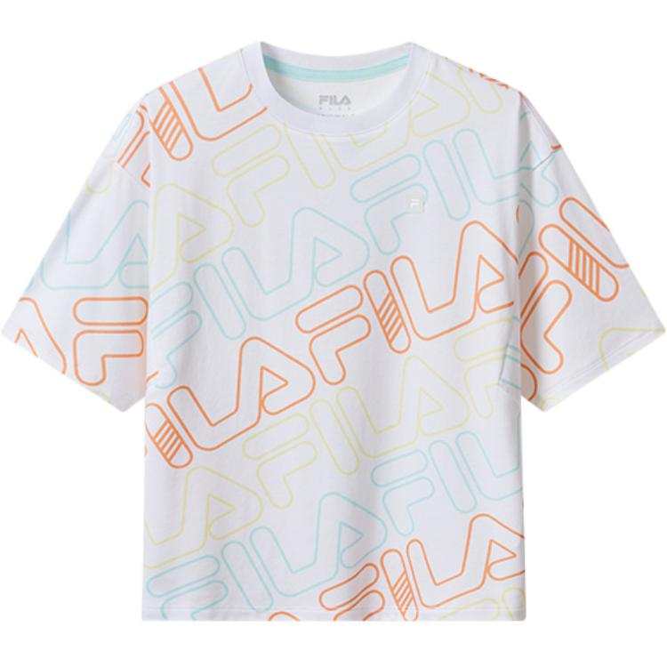 FILA KIDS T Shirt Standard White Teenagers