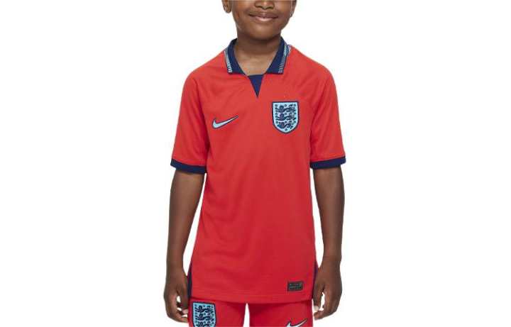 Nike Nike England 2022/23 Stadium Away T Shirt Kids' Challenge Red