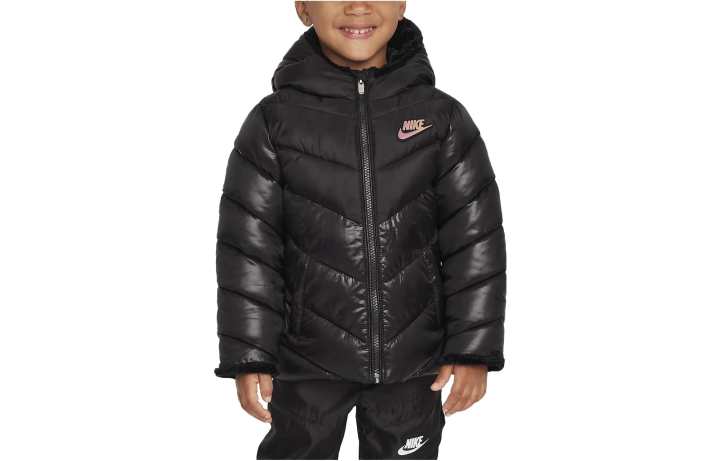 Nike Nike Infant And Toddler Coat Colorblock Chevron Puffer Black Infant And Toddler