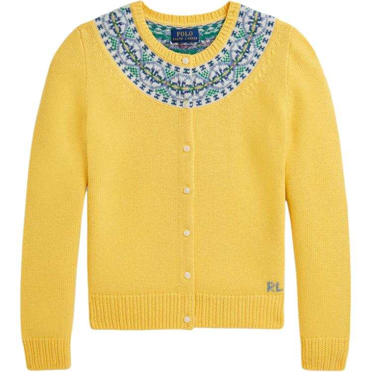 Polo Ralph Lauren Sweater FW24 Preppy Yellow Kids'