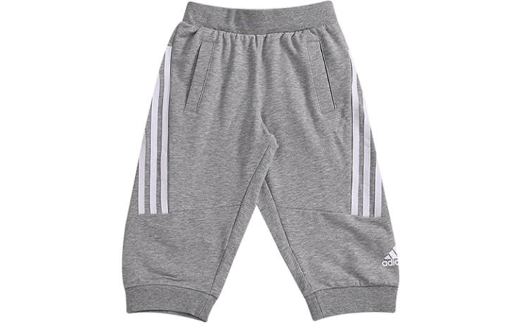 Adidas Adidas Kids' Bottom Striped Multicolor Capri Sweatpants Kids' Gray