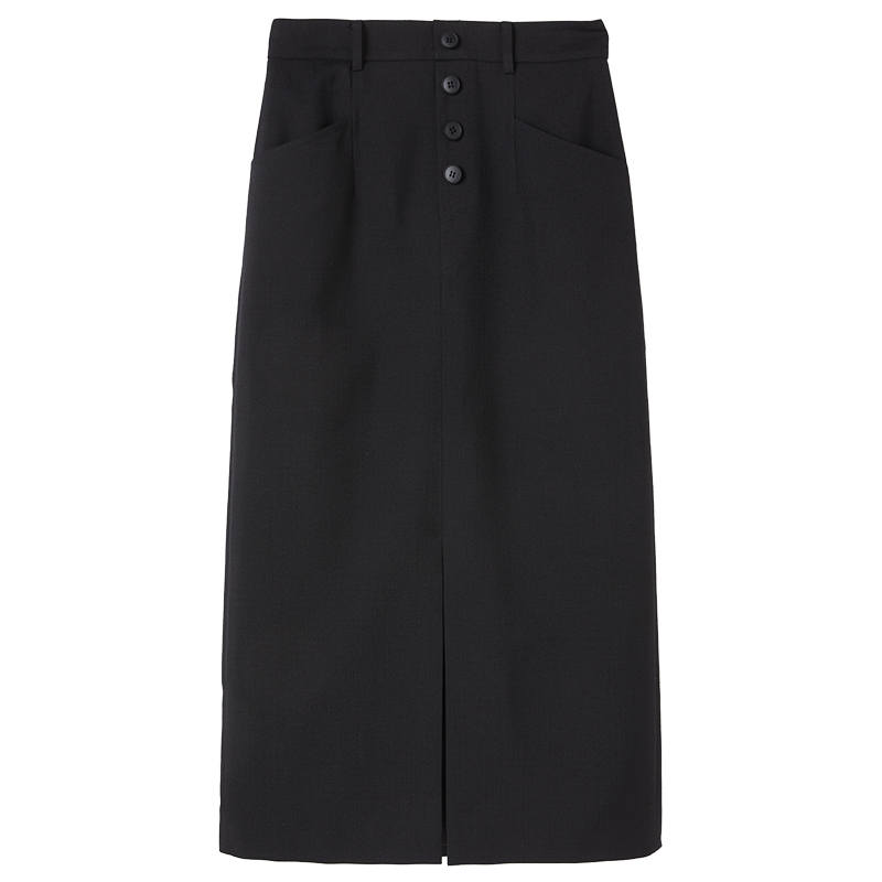 XIANGYING Casual Long Skirt Women's Black