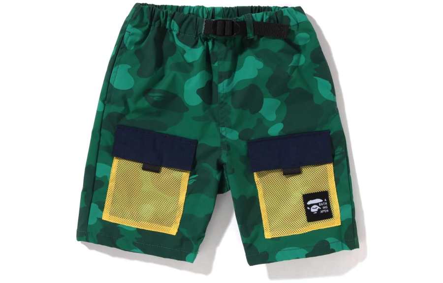 A BATHING APE Shorts BAPE Kids' Apparel SS22 Camouflage Casual Teenagers