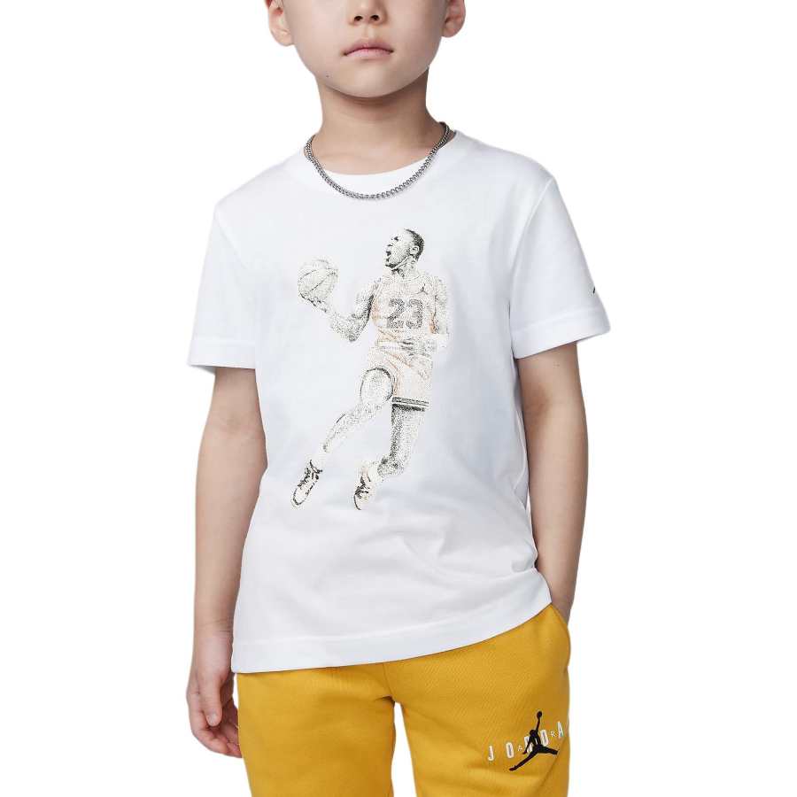 Jordan Jordan T Shirt Dots Graphic White Children Aged 3 7 Years Old