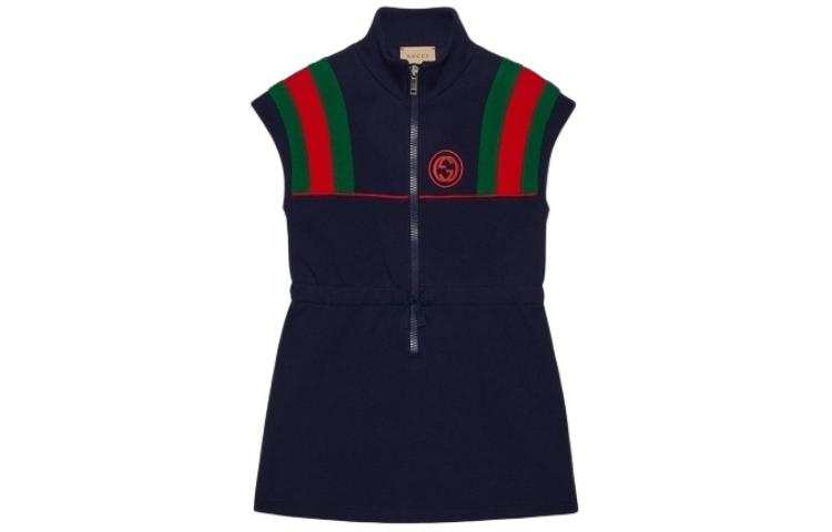 GUCCI Dress SS24 Marine Blue Kids'